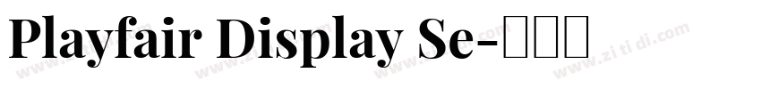 Playfair Display Se字体转换